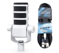 Rode Podmic Microphone professionnel pour podcast Blanc + câble XLR Keepdrum