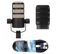 Rode Podmic Microphone professionnel pour podcast + protection anti-pop WS14 Deluxe + câble XLR Keepdrum