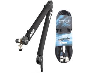 Rode PSA1+ Plus Bras de microphone noir Trépied de table + câble XLR Keepdrum