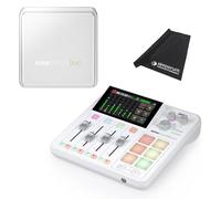 Rode Rodecaster Duo White Table de mixage avec couvercle de protection Rodecover Duo et chiffon en microfibre Keepdrum