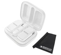 Rode Système de micro sans fil USB-C blanc pour smartphones avec chiffon en microfibre Keepdrum
