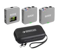 Rode Système de microphone sans fil GO Gen 3, 2 canaux, gris pierre, avec étui souple Keepdrum