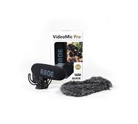 Rode VIDEOMICPRO- Microphone pour appareil photo Microphone + pare-brise en fourrure synthétique. Noir