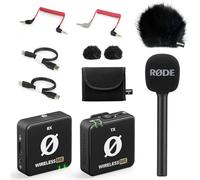 Rode Wireless ME Kit microphone sans fil + adaptateur de poignée Interview GO + protection anti-vent Keepdrum BK