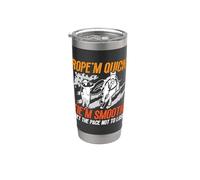 Rode'm Quick Tie'm Smooth Set The Pace Rodeo Steer Wrestling Gobelet isotherme en acier inoxydable double paroi