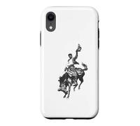 Rodeo Bronco Cheval Rétro Style Bronc Riding Cowboy Coque pour iPhone XR