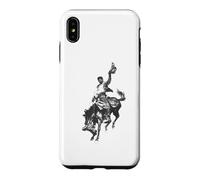 Rodeo Bronco Cheval Rétro Style Bronc Riding Cowboy Coque pour iPhone XS Max