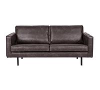 RODEO - Canapé 2 places en cuir noir L190 Noir