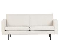 RODEO - Canapé 3 places en tissu bouclé blanc L190 Blanc