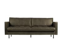 RODEO - Canapé vintage 3 places en cuir vert L230 Vert