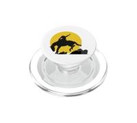 Rodéo Cowboy sur Cheval Sauvage au Clair de Lune PopSockets PopGrip pour MagSafe