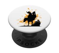 Rodéo Cowboy sur Cheval Sauvage PopSockets PopGrip Adhésif