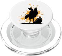 Rodéo Cowboy sur Cheval Sauvage PopSockets PopGrip pour MagSafe