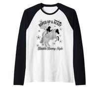 Rodéo Cowgirl Western avec Boucle en Forme de Lapin Manche Raglan
