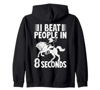 Rodeo Horse Riding I Beat People In 8 Seconds Cowboy Sweat à Capuche