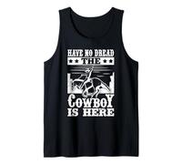 Rodeo Horse Riding No Dread The Cowboy Is Here Cowboy Débardeur