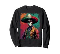 Rodéo Mexicain Vaquero Dia De Los Muertos Style Sweatshirt