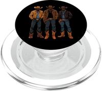 Rodéo Noir Afro-américain Cowboy Western Country Texas PopSockets PopGrip pour MagSafe