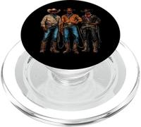 Rodéo Noir Afro-américain Cowboy Western Country Texas PopSockets PopGrip pour MagSafe