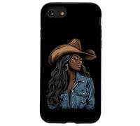 Rodéo noir afro-américain cowgirl western country texas Coque pour iPhone SE (2020) / 7 / 8