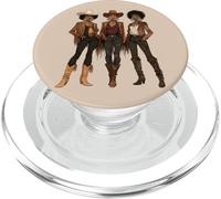 Rodéo Noir Afro-américain Cowgirl Western Country Texas PopSockets PopGrip pour MagSafe