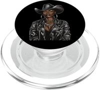 Rodéo noir afro-américain cowgirl western country texas PopSockets PopGrip pour MagSafe