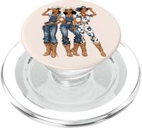 Rodéo Noir Afro-américain Cowgirl Western Country Texas PopSockets PopGrip pour MagSafe