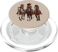 Rodéo Noir Afro-américain Cowgirl Western Country Texas PopSockets PopGrip pour MagSafe