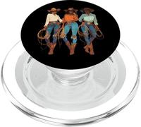 Rodéo Noir Afro-américain Cowgirl Western Country Texas PopSockets PopGrip pour MagSafe