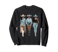Rodéo Noir Afro-américain Cowgirl Western Country Texas Sweatshirt