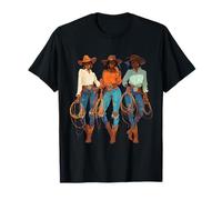 Rodéo Noir Afro-américain Cowgirl Western Country Texas T-Shirt