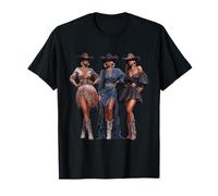 Rodéo Noir Afro-américain Cowgirl Western Country Texas T-Shirt