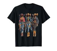 Rodéo noir afro-américain cowgirl western country texas T-Shirt