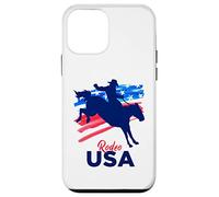 Rodeo Support The Team Rodeo Cowboy Rider Horse Drapeau USA Coque pour iPhone 12 Mini