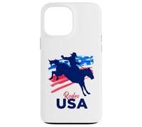 Rodeo Support The Team Rodeo Cowboy Rider Horse Drapeau USA Coque pour iPhone 13 Pro Max