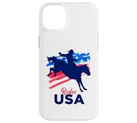Rodeo Support The Team Rodeo Cowboy Rider Horse Drapeau USA Coque pour iPhone 14 Plus