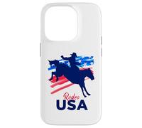 Rodeo Support The Team Rodeo Cowboy Rider Horse Drapeau USA Coque pour iPhone 14 Pro