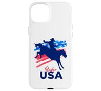 Rodeo Support The Team Rodeo Cowboy Rider Horse Drapeau USA Coque pour iPhone 15 Plus