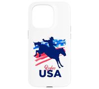 Rodeo Support The Team Rodeo Cowboy Rider Horse Drapeau USA Coque pour iPhone 15 Pro