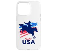 Rodeo Support The Team Rodeo Cowboy Rider Horse Drapeau USA Coque pour iPhone 15 Pro Max