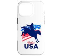 Rodeo Support The Team Rodeo Cowboy Rider Horse Drapeau USA Coque pour iPhone 16 Pro