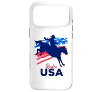 Rodeo Support The Team Rodeo Cowboy Rider Horse Drapeau USA Coque pour iPhone 17 Pro Max