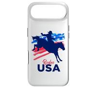 Rodeo Support The Team Rodeo Cowboy Rider Horse Drapeau USA Coque pour iPhone Air