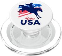 Rodeo Support The Team Rodeo Cowboy Rider Horse Drapeau USA PopSockets PopGrip pour MagSafe