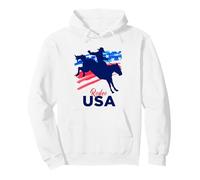 Rodeo Support The Team Rodeo Cowboy Rider Horse Drapeau USA Sweat à Capuche