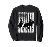 Rodeo Team Roping Western Cowboy Cowgirl Souvenir Vieilli Sweatshirt