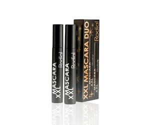 Rodial Kit Duo XXL - Coffret cadeau avec 2 mascaras XXL 13 ml - Noir intense - Formule revitalisante volumisante longue tenue avec cire d'abeille, cire de carnauba et collagène