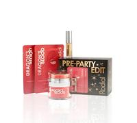 Rodial Pre-Party Edit - Coffret cadeau de soins de la peau et de maquillage avec briquet banane 2 g, gel sculptant le sang de dragon 9 ml et 2 patchs pour les yeux de dragon - Brillance éclatante