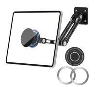 Rodison Support Mural Magnétique pour Tablette, Support iPad Mural Réglable à 360°, avec Bras en Aluminium Pliable à 2 Étages et MagSafe, Compatible avec iPhone Série 12-17, iPad, Android et Kindle