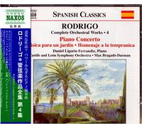 Rodrigo – Musique pour orchestre, volume 4 : Concerto pour piano – Daniel Ligorio – NAXOS